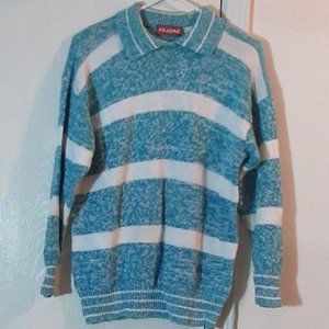 Mens' Blue White Long Sleeve Sweater FRAGILE